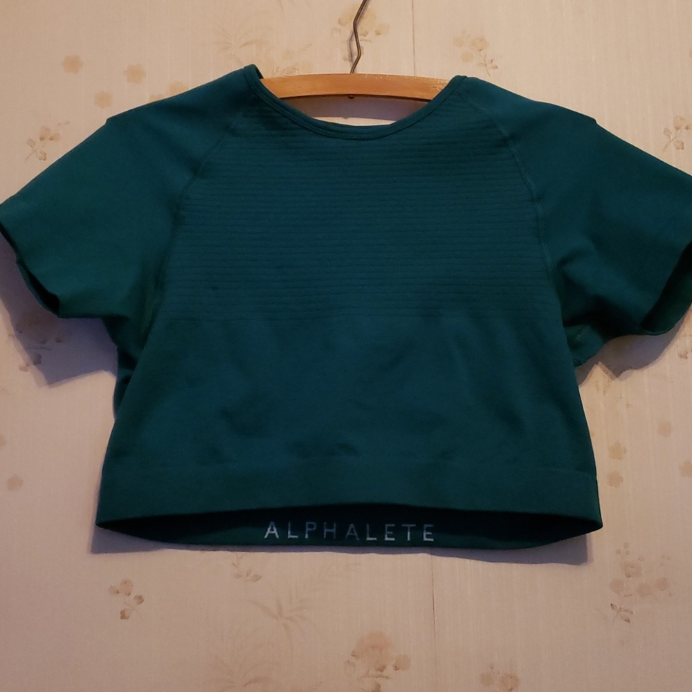 Alphalete R6 crop top in teal size XL